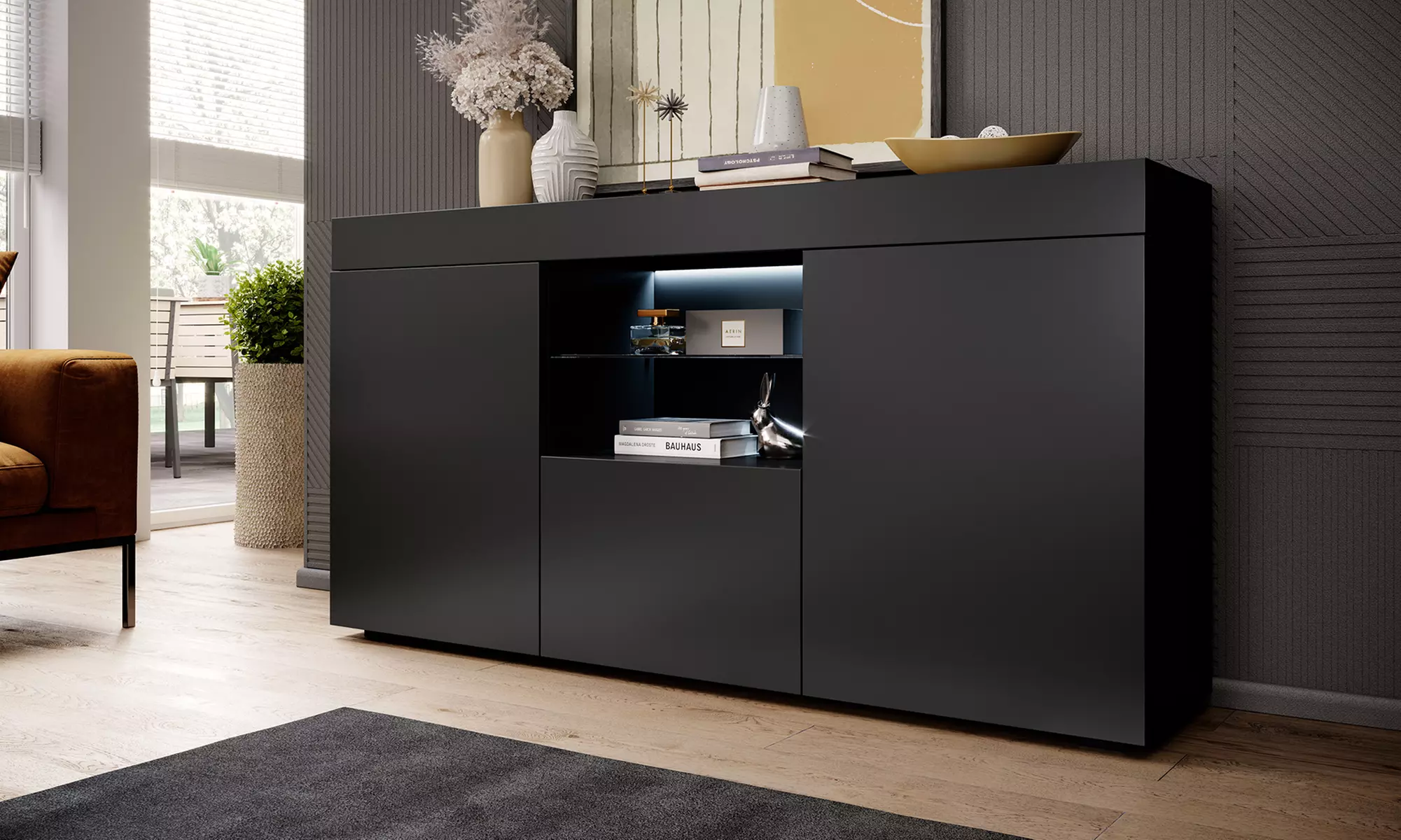 Mueble aparador con iluminación led