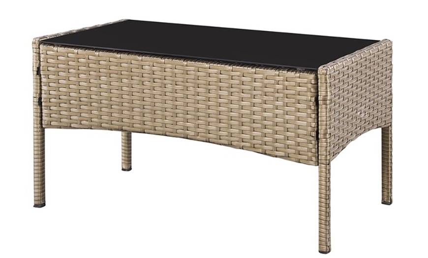 Image 23: 4-Piece Rattan-Effect Lounge Set