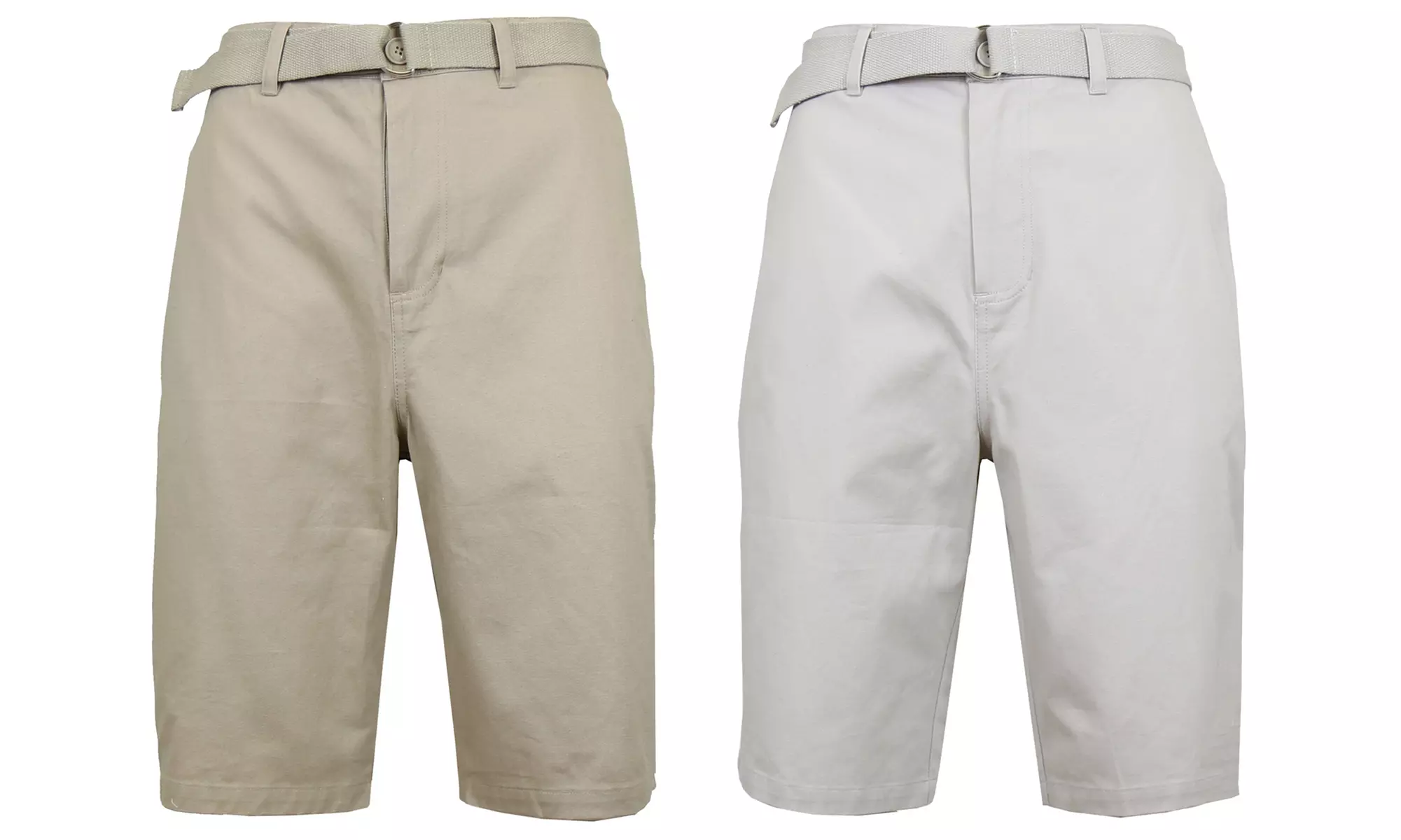 Men's Cotton Chino Shorts with Belt (30-42; 2-Pack) - Second Medium