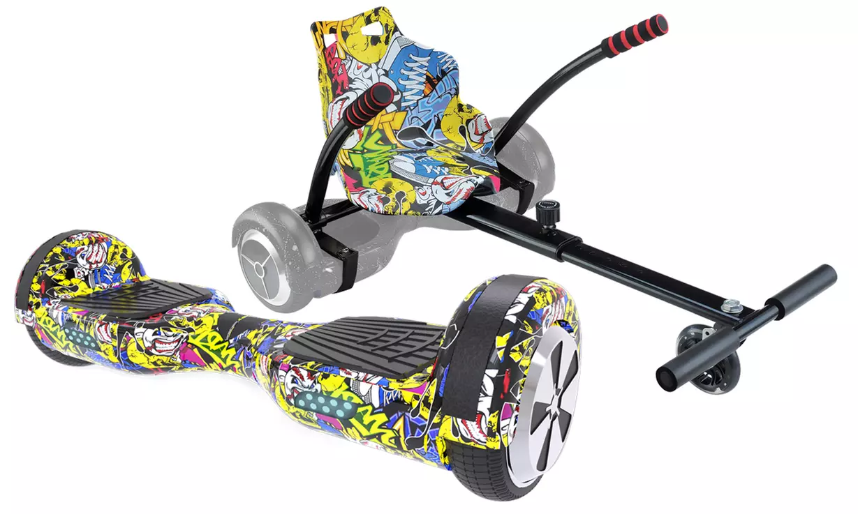 Hoverboard 65s in Bunt, Schwarz oder Lila optional mit Kart - Primary Image