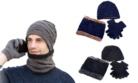 1 ou 2 ensembles avec bonnet écharpe et gants pour homme