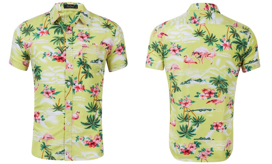 Image 4: Men's Flamingo Shirt