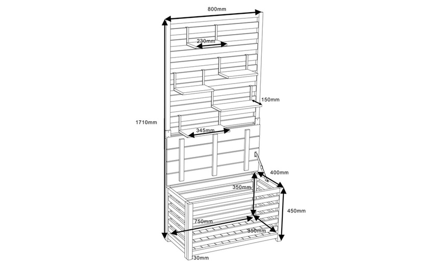 Image 8: Home Deluxe Sichtschutz-Bank „Orelia“