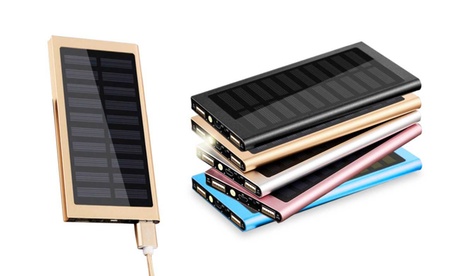 1 à 2 batteries externes solaires ultra-slim de 20 000 mAh avec câble en option