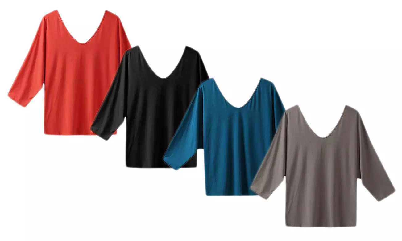 Top femme col v avec boutons Tara - Primary Image