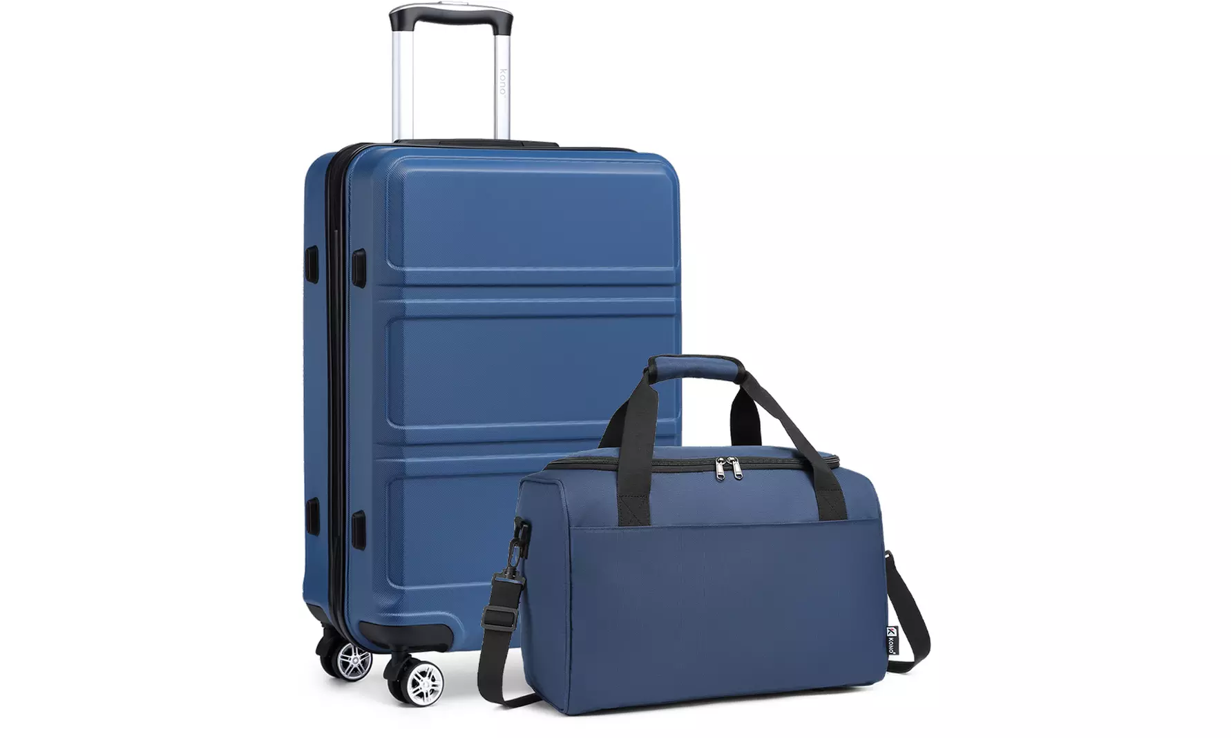 KONO 4er-Set Reisegepäck mit 3 Hartschalenkoffern inkl. Reisetasche