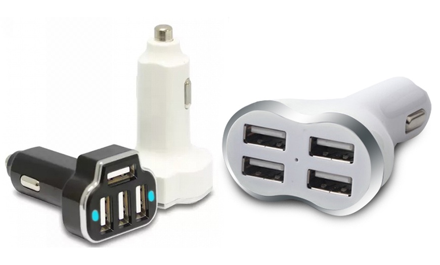 Image 1: Aduro PowerUp Four-Port USB Car Charger