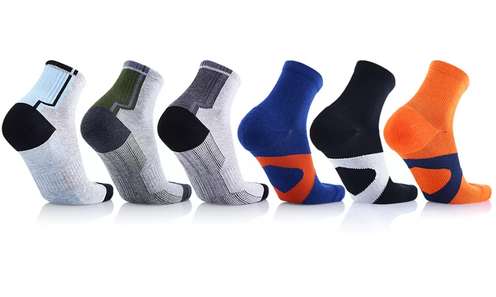 XTF Unisex Compression Ankle Length Socks (6-Pairs) - Primary Image