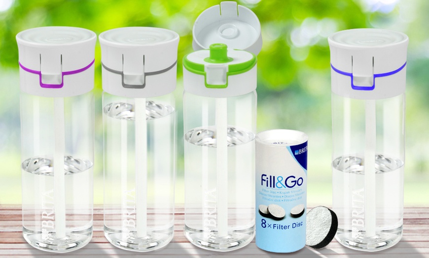 Image 1: Brita Fill-and-Go Bottle and Refills