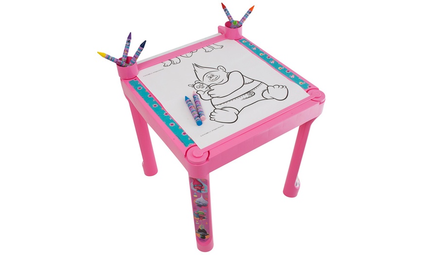 Image 2: Trolls Colouring Table