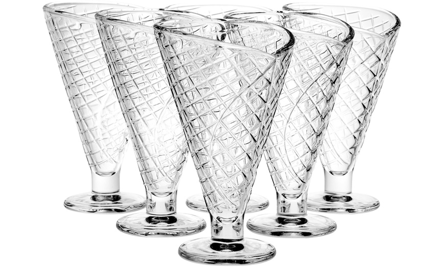 Image 2: 6 or 12 Ice Cream Glass Sundae Dessert Bowls