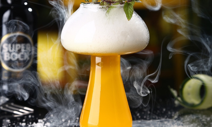 Image 1: One or Two Novelty Mushroom Shaped Cocktail Glasses