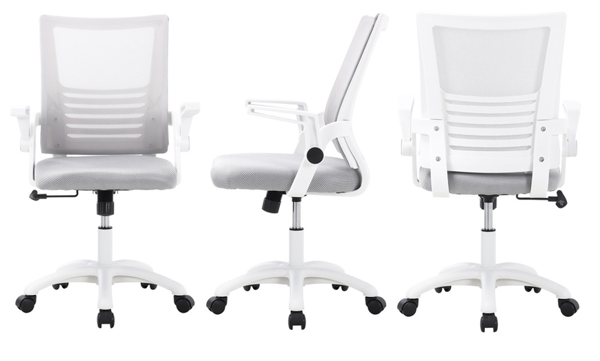 Image 3: Office Desk Mesh Swivel Chair Computer Ergonomic Chair