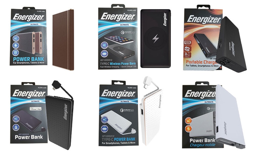 Image 1: Energizer 10000mAh Power Bank Selection