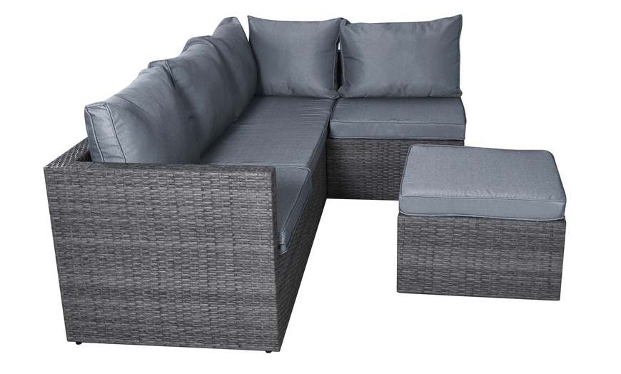 Image 9: Outdoor Rattan-Effect Sofa Set with Rain Cover