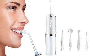 Electric Cordless Water Flosser with Four Nozzles 