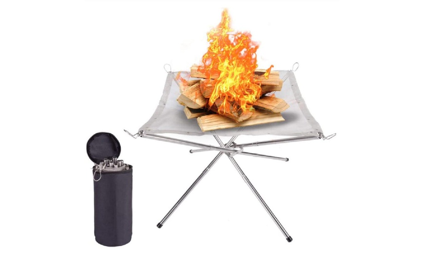 Image 2: Portable Camping Fire Pit