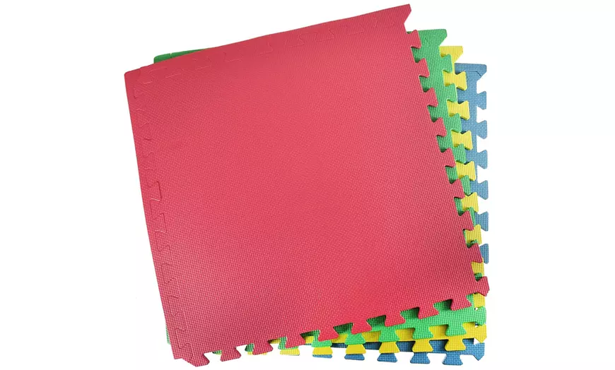 Image 10: 4 Interlock Foam Floor Mats