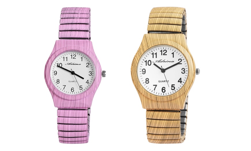 Image 29: 1 ou 2 montres analogiques 3 aiguilles pour femmes de la marque Adrina