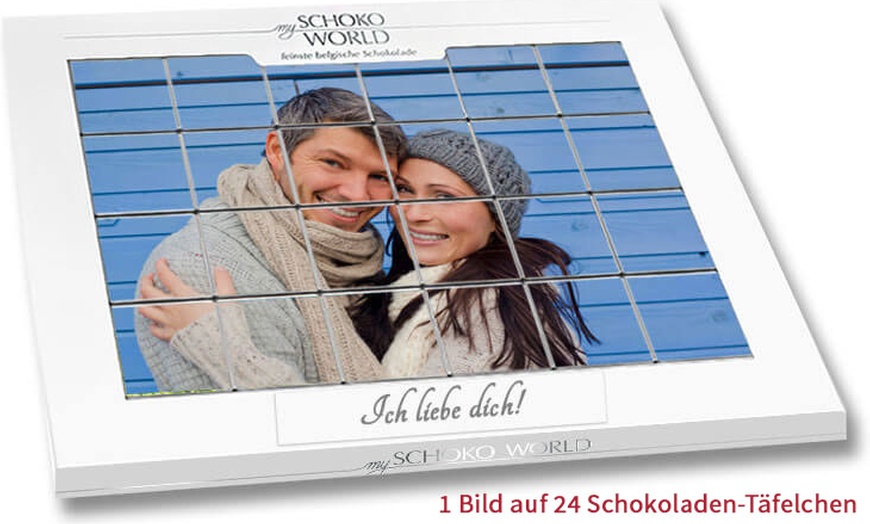 Image 1: Süße Freude: personalisierbare kleine oder große Schoko-Bilder-Box