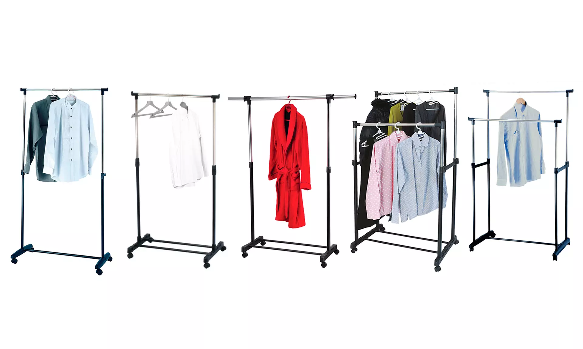 Portants à vêtements en acier, différents modèles disponibles - Primary Image