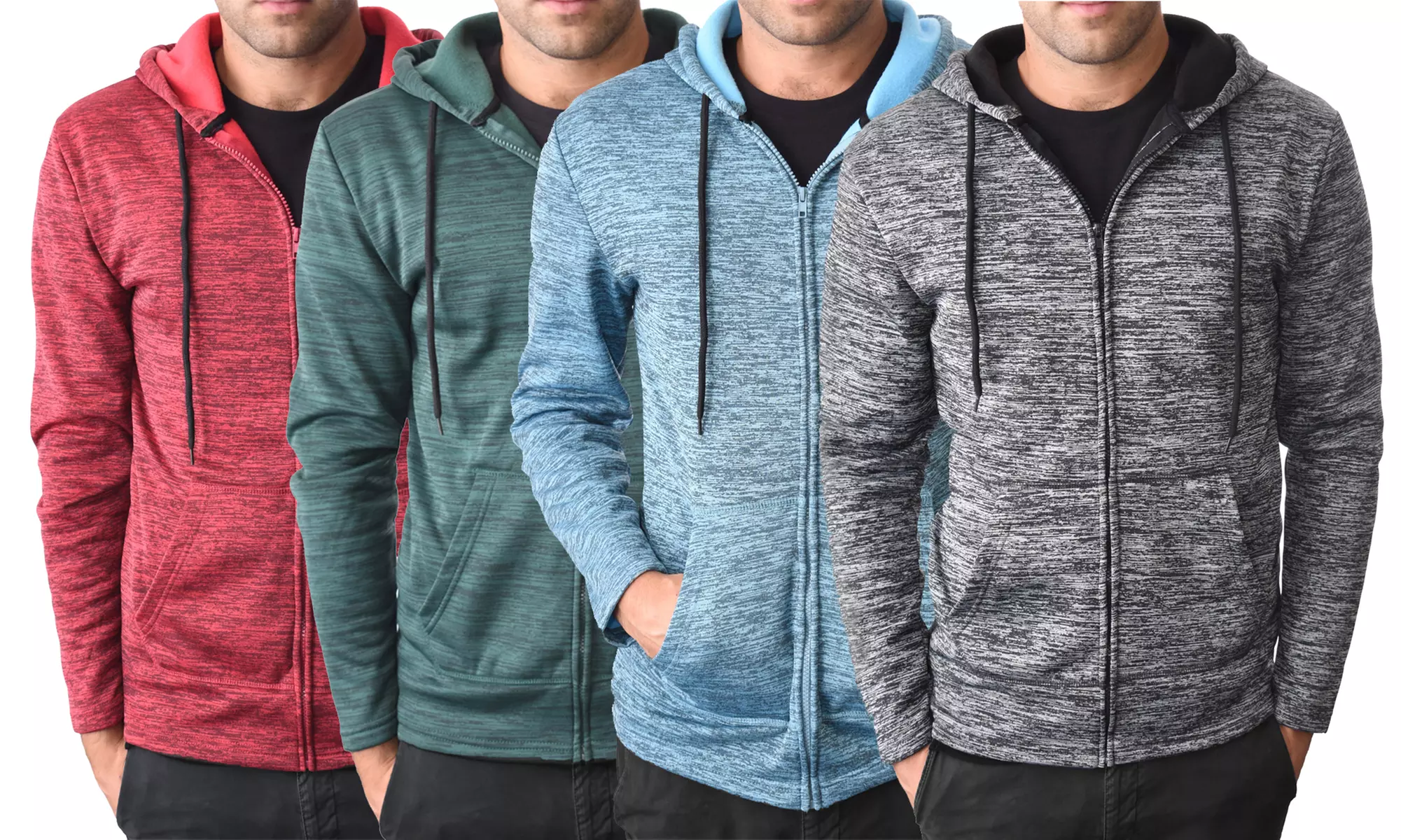 StraightFaded Men's Tech Fleece Rhino Space Dye Zip-Up Hoodie - Primary Image
