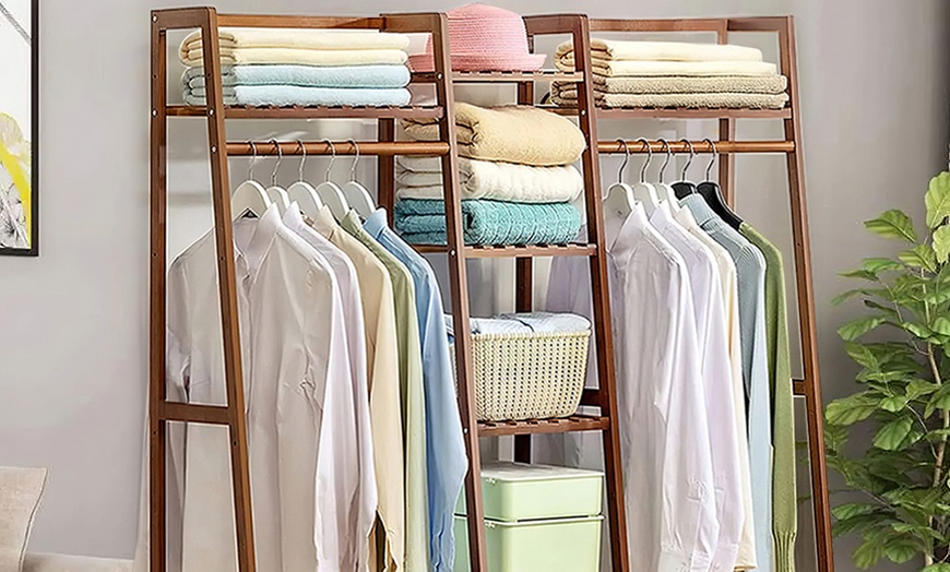 Image 12: Multi-Functional Clothes Hanging Rack Stand 