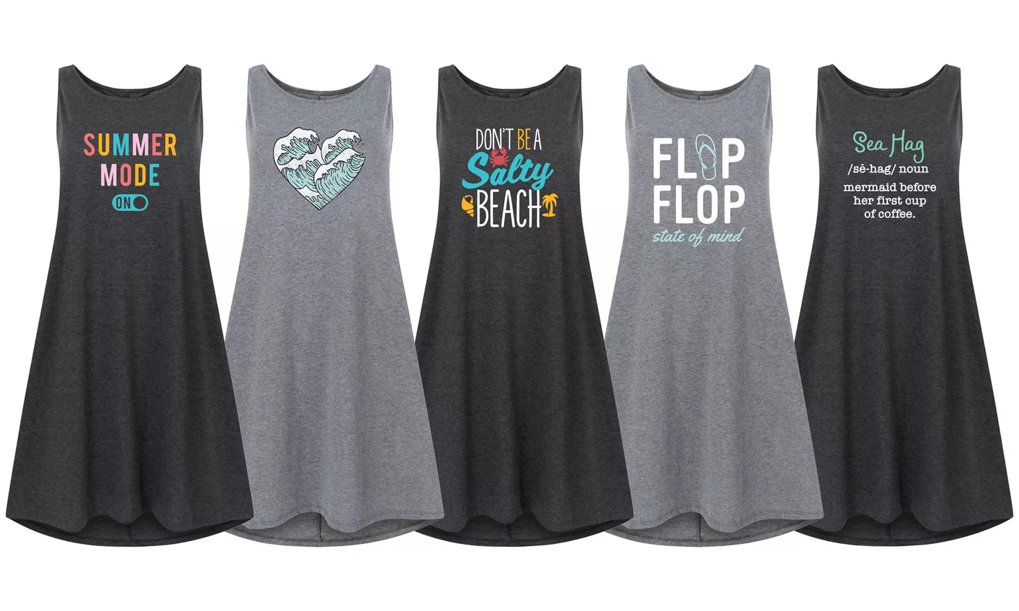 Women's Beach Ready Print Tank Dresses - Primary Image