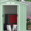 Image 8: Outsunny Galvanised Steel Garden Shed 7x4ft or 9x6ft