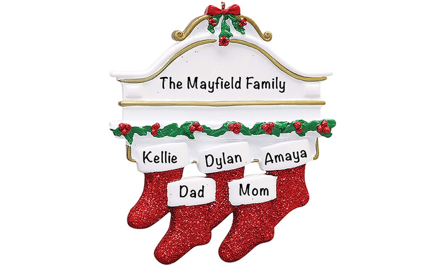 Image 5: Personalised Socks Family Christmas Tree Ornament