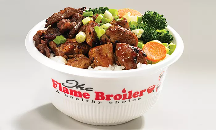 $12 for Two Groupons Each Good for $10 Worth of Rice Bowls & Plates at The Flame Broiler The Rice Bowl King﻿﻿ - Primary Image
