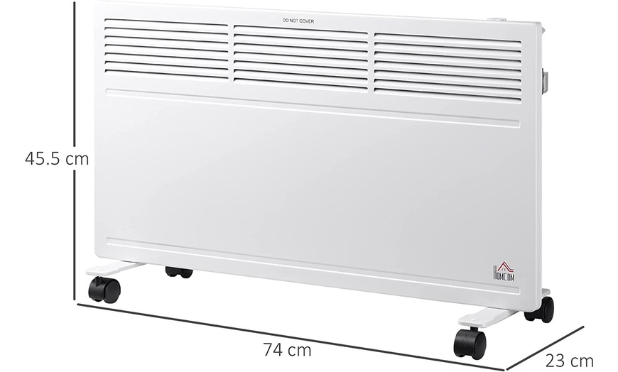 Image 9: HomCom Radiator Heater up to 1300W in Black or White