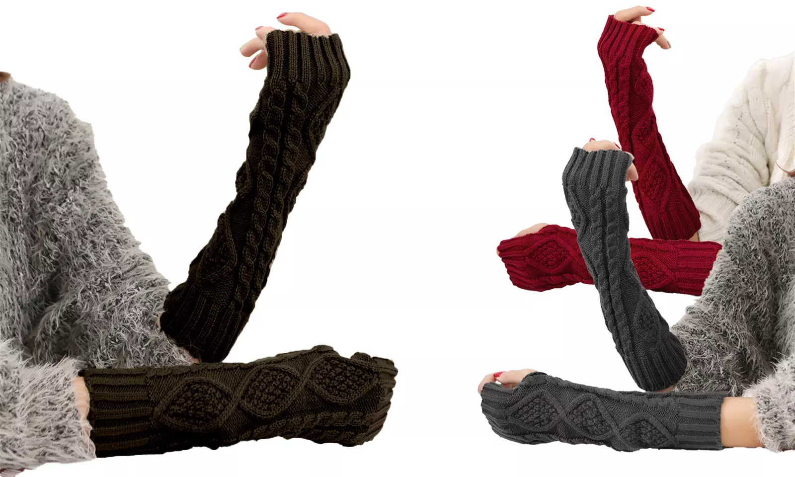 Up to Four Pairs of Soft and Stretchy Arm Warmers