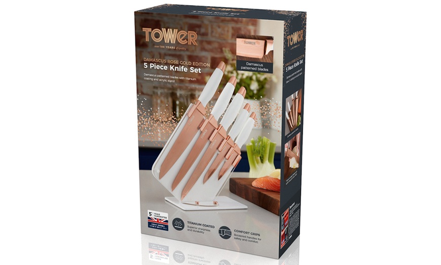 Image 20: Tower Five-Piece Knife Set