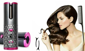  Cordless Auto Hair Curler with LCD Display 