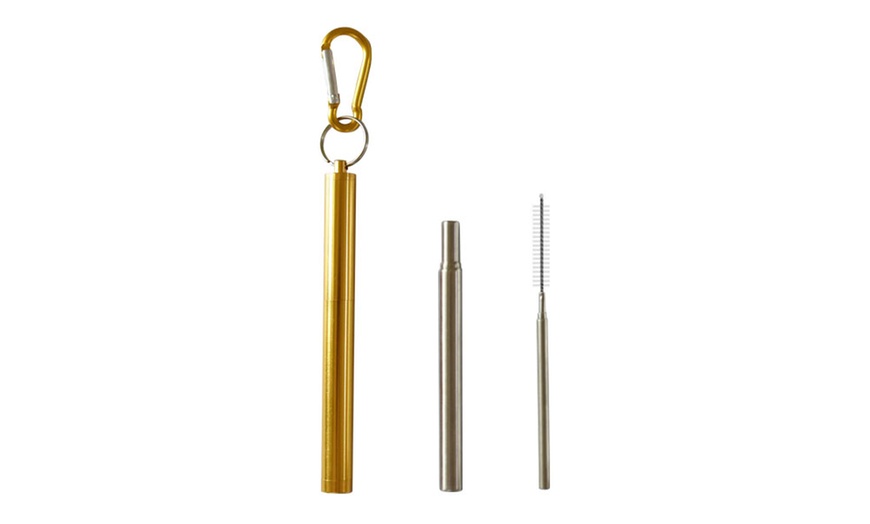 Image 11: Collapsible Stainless Steel Straw