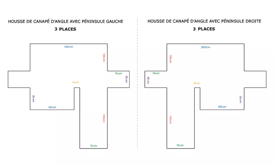 Housse de canapé réversible et anti-tache
