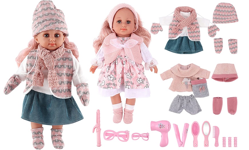 Image 1: Dress-up Doll Toy Set with Accessories