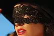 Masque érotique en polyester et dentelle - Second Medium