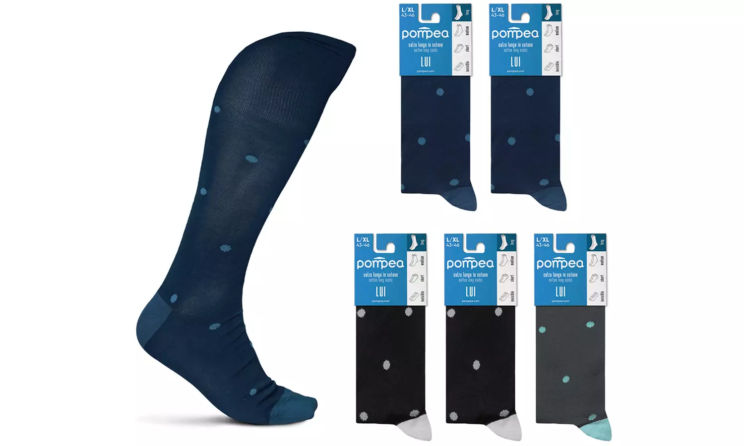 6 paia di calze Pompea in cotone primavera