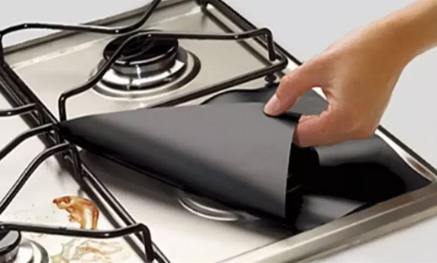 Image 9: Non-Stick Reusable Gas Hob Protectors