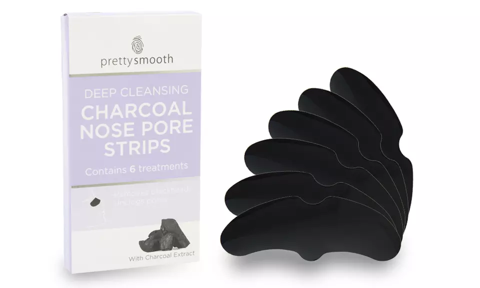 6x, 12x oder 24x Pretty Smooth Charcoal Nose Strips – porentiefe Reinigungspflaster mit Aktivkohle - Second Medium