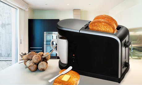 Set colazione Silvano 2 in 1 composto da caffettiera e tostapane