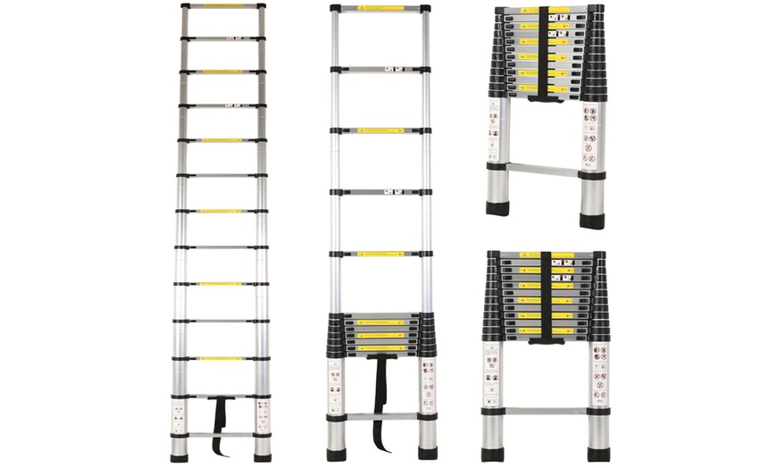 Image 1: 3.8m Multipurpose Telescopic Ladder