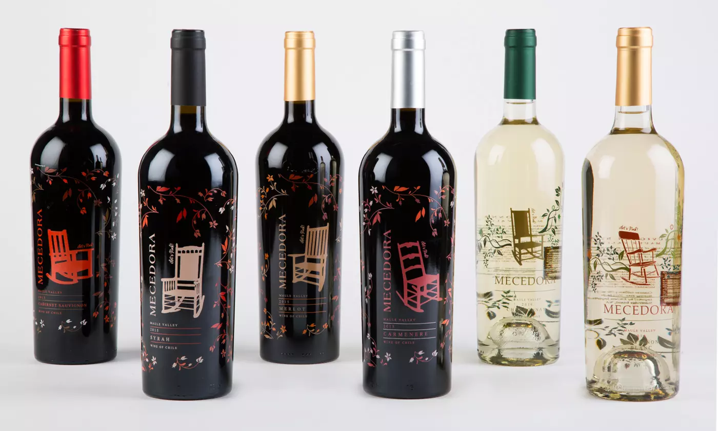 6 or 12 Hand-Painted Bottles of Mecedora Wine from Splash Wines (Up to 74% Off) - Primary Image