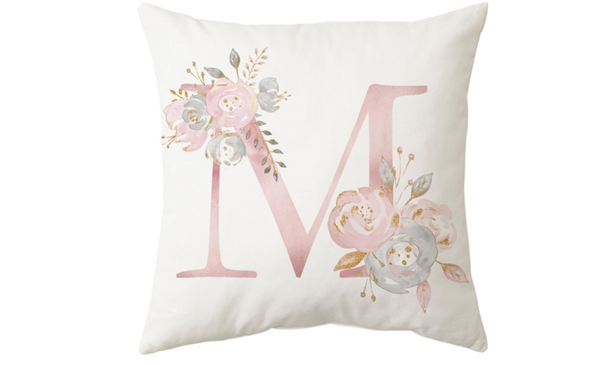 Image 18: Pink Letter Pillow Cushion Cover