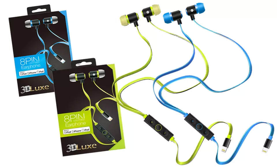3D Luxe Apple-Certified Lightning Earphones with Multifunction Microphone and Control - Primary Image