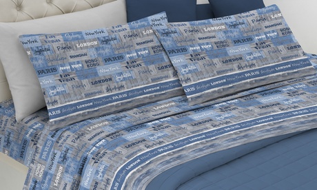 Completo letto Text, disponibile in 2 dimensioni e 3 colori