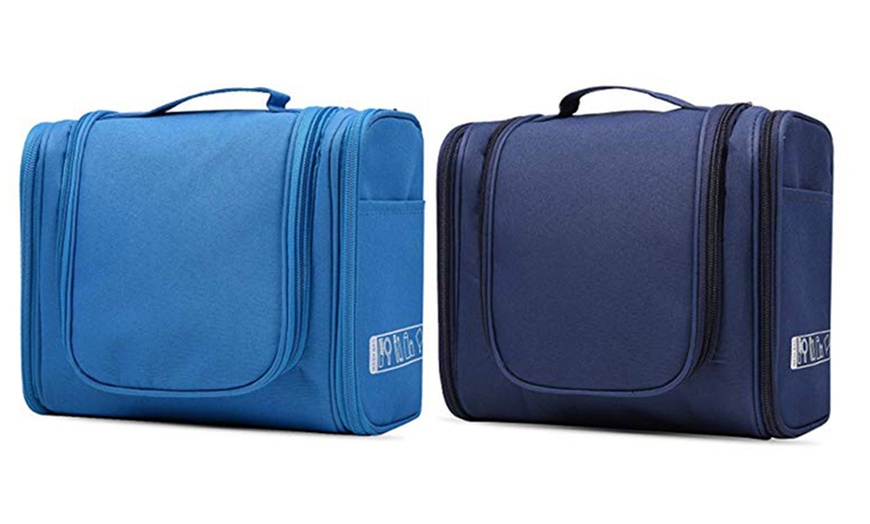 Image 23: One or Two Multi-Compartment Waterproof Toiletry Bags