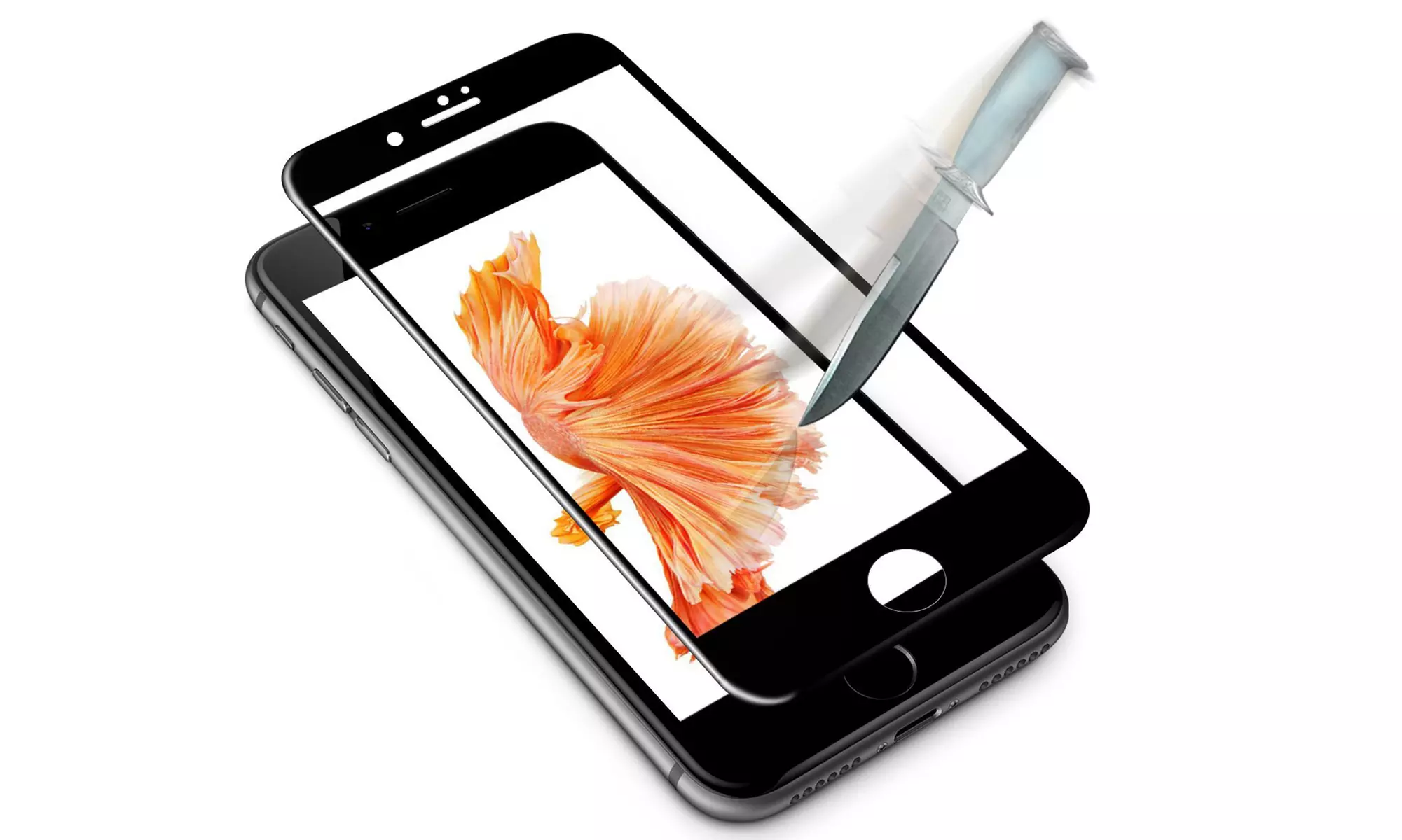 Protecteur d'écran en verre trempé 3D comptatible avec de nombreux modèles d'iPhones - Primary Image